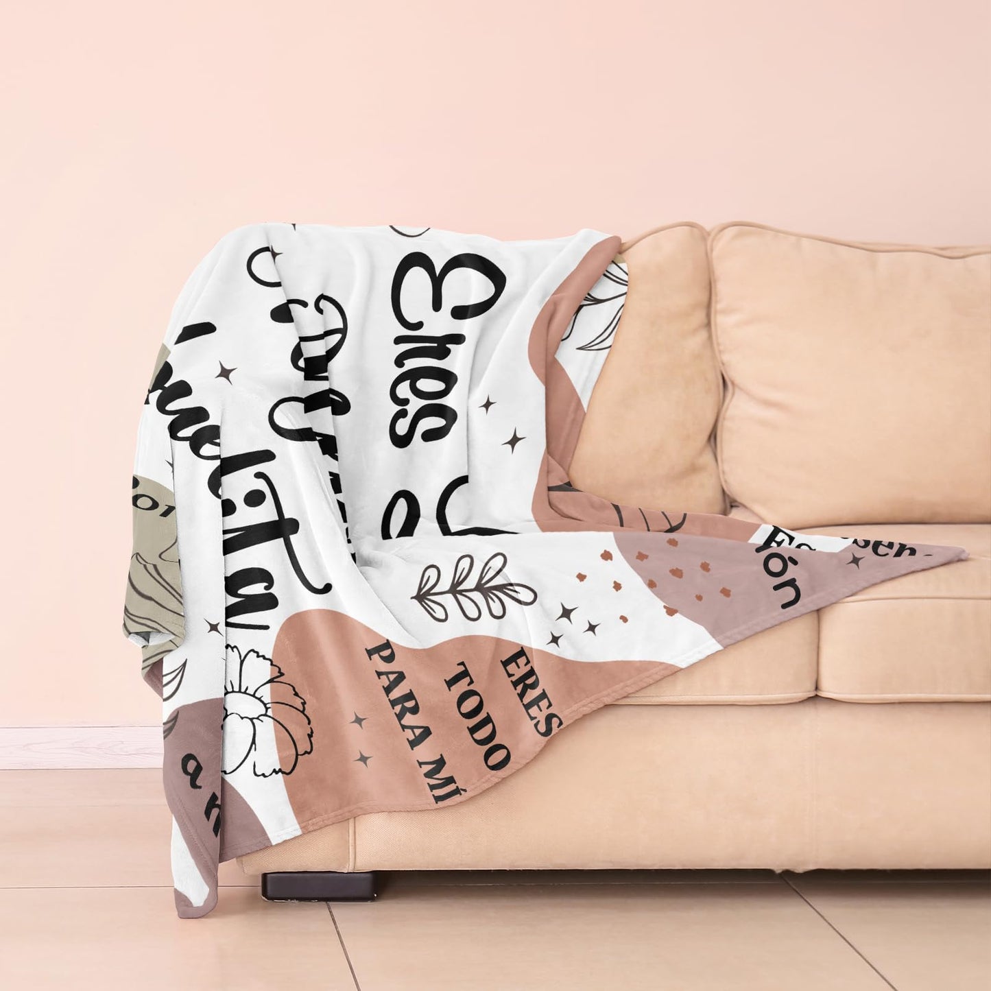 Puzopal Abuela Gifts, Abuelita Gifts Blanket 60"X50",Mothers Day Christmas Grandma Birthday Gift in Spanish, Mejor Abuela Gift from Grandchildren Blanket 60"X50"