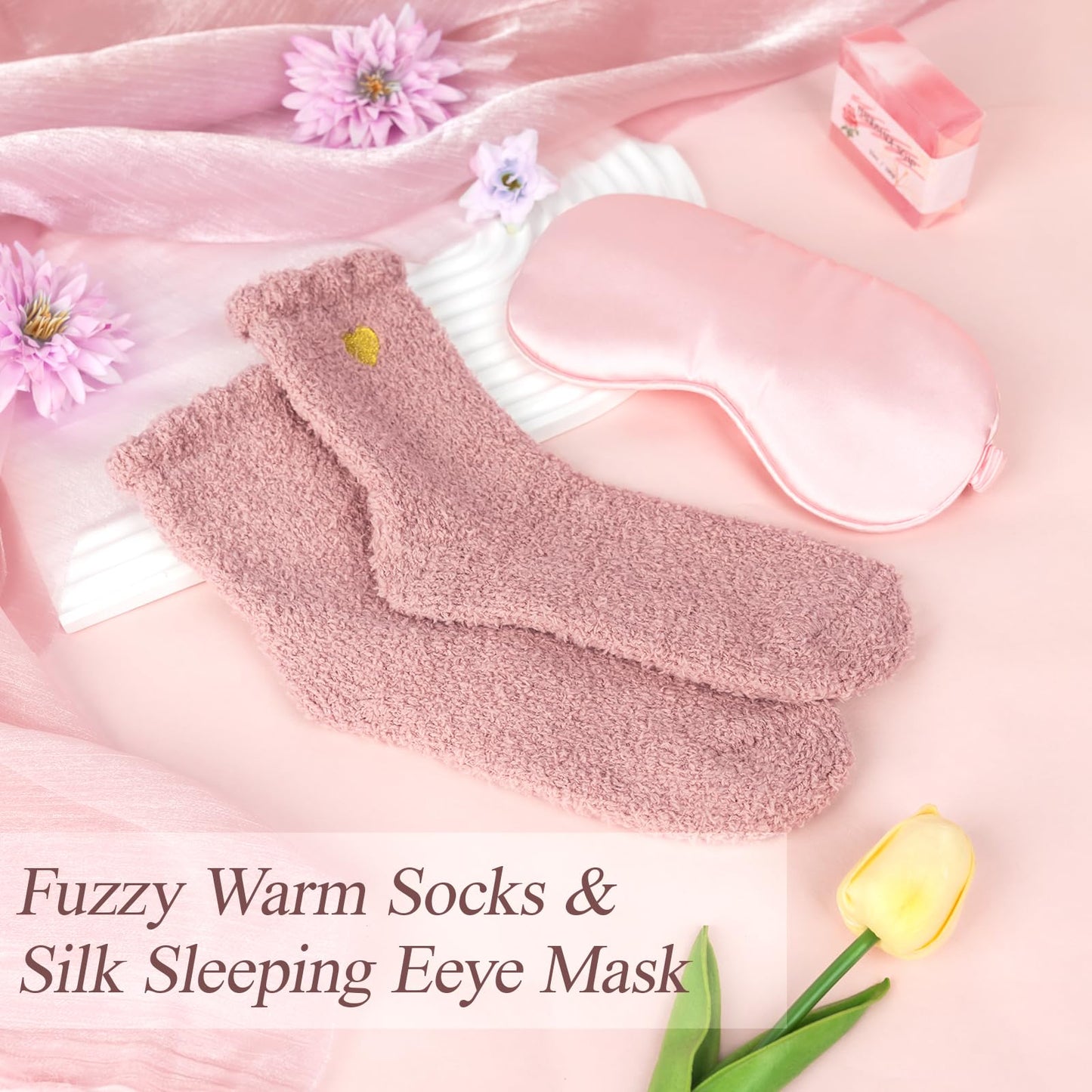 Birthday Gifts for Women Self Care Gifts Get Well Soon Gifts, Rose Relaxation Spa Gift Basket Sets with Luxury Flannel Blanket, Unique Mothers Day Mom Gifts Basket for Mom Wife Grandma Sister Friend