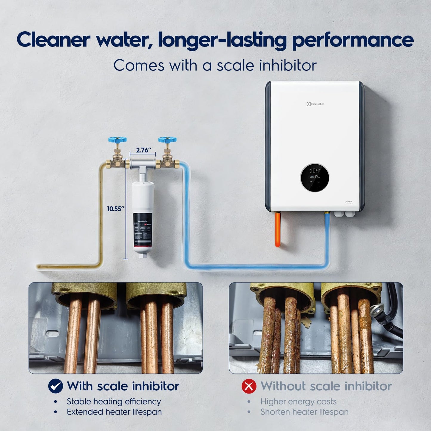 Electrolux 18kW Tankless Water Heater Electric 240v - Smart Wifi & Alexa, Instant On Demand Hot Water Heater for Whole House, Max 4.2 GPM, Supply for 2-3 Fixtures, Indoor Installation