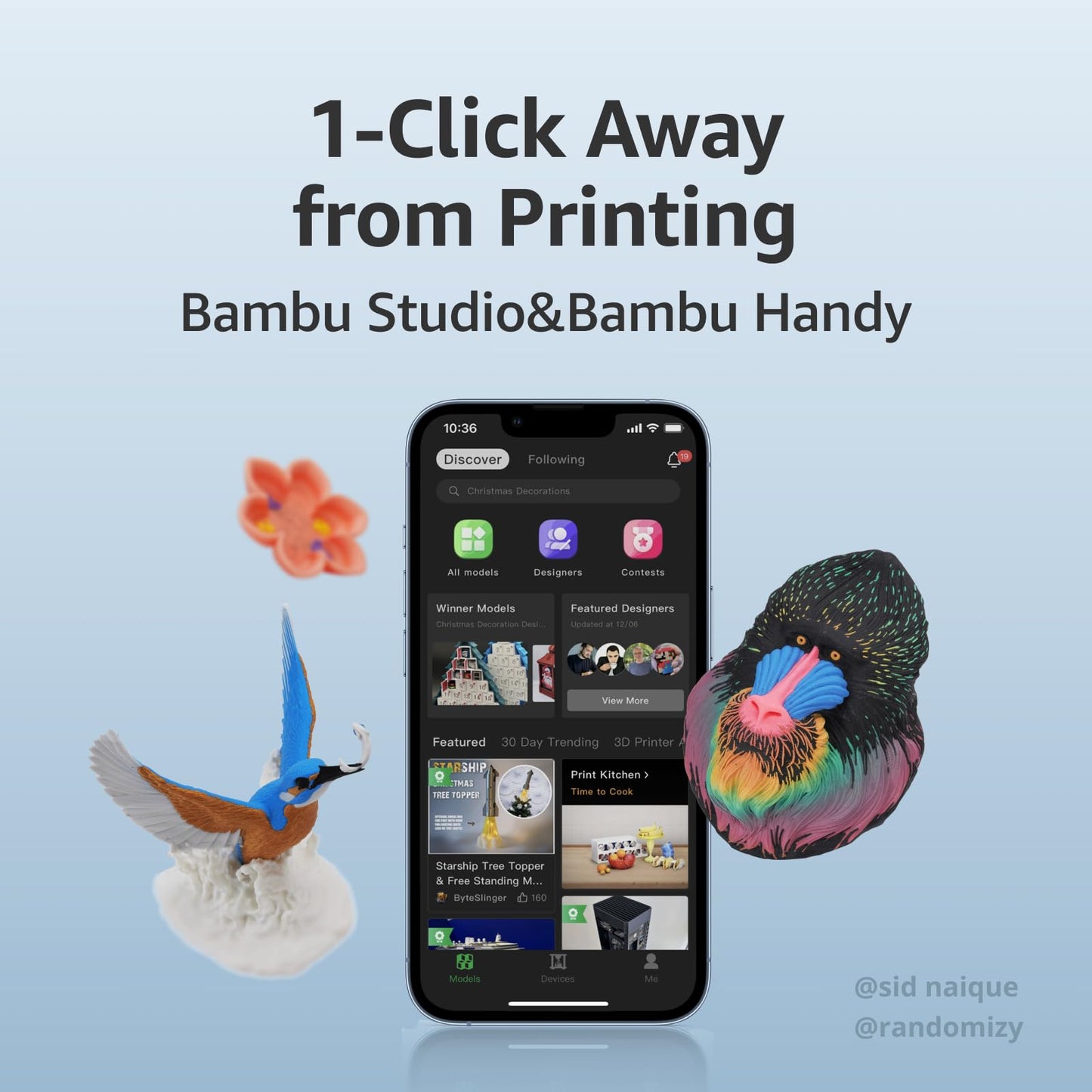 Bambu Lab A1 Combo + LED Lamp Kit, Support Multi-Color 3D Printing, High Speed & Precision, Full-Auto Calibration & Active Flow Rate Compensation, ≤48 dB Quiet FDM 3D Printers