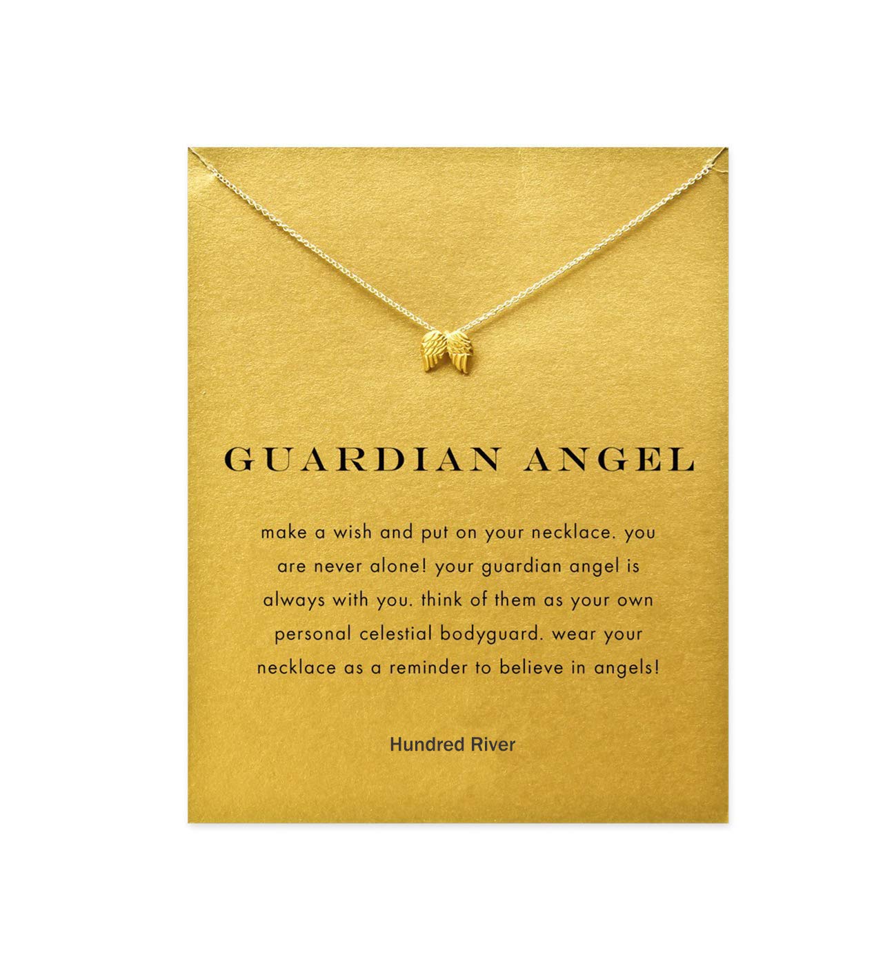 Baydurcan Friendship Angle Wing Necklace with Message Card Gift Card (angle wing)