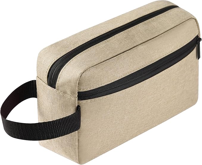 Travel Toiletry bag Toiletry bag for women men Hanging Cosmetic bag Travel accessories for Women Men (Khaki)