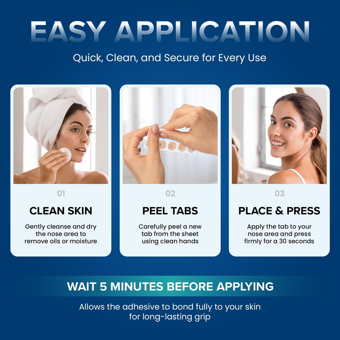 JL Breathen Sleep Solutions Performance Nose Tabs – 60 Count (30 Days) – Premium Skin-Friendly Adhesive for Secure, Comfortable All-Day Hold