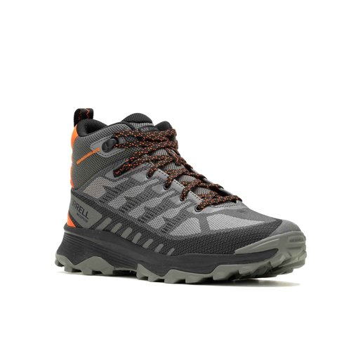 Merrell Men's Speed Eco Mid Waterproof Boot, Charcoal/Tan 7 M