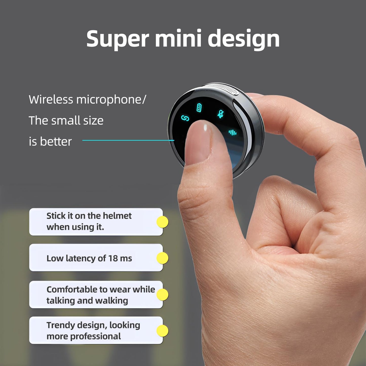 Bonkyo Wireless Magnetic Lavalier Microphone For Iphone/Android - 2.4Ghz Noise Canceling, Ultra-Long Battery Life & 99% Device C