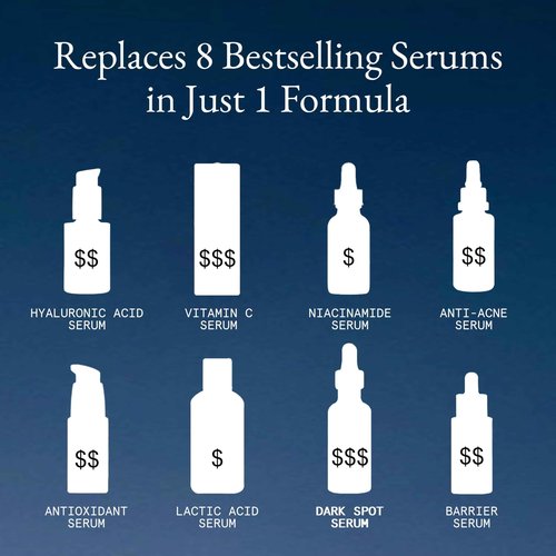 L'AMARUE The Daily Vitamin Serum - All-in-One Hydrating, Brightening & Radiance Boosting Serum with 17 Nutrients, 1.7 fl oz, Reduces Dark Spots, Anti-Aging & Supports Barrier