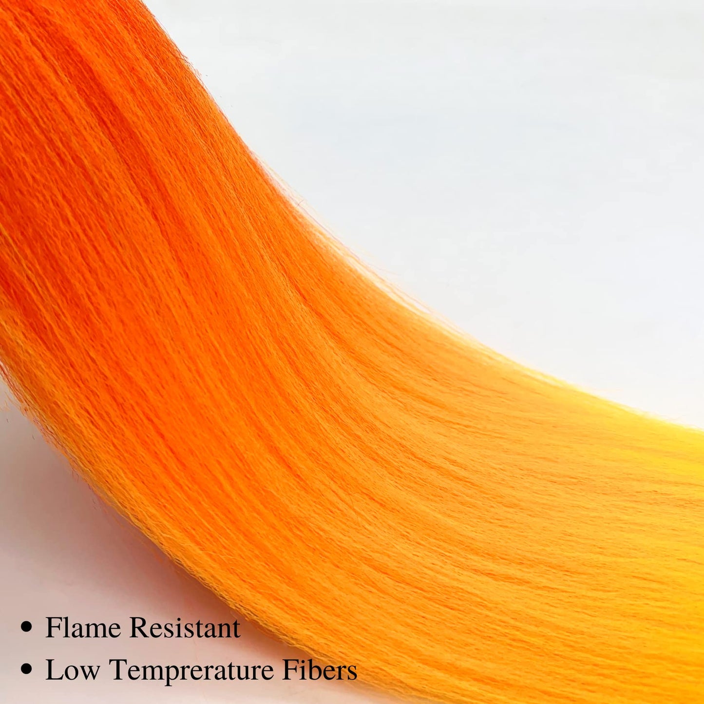 Gozill Red Orange Yellow Ombre Braiding Hair Pre Stretched Prestretched Hypoallergenic Braiding Hair Ez Braid Knotelss Braids Sy