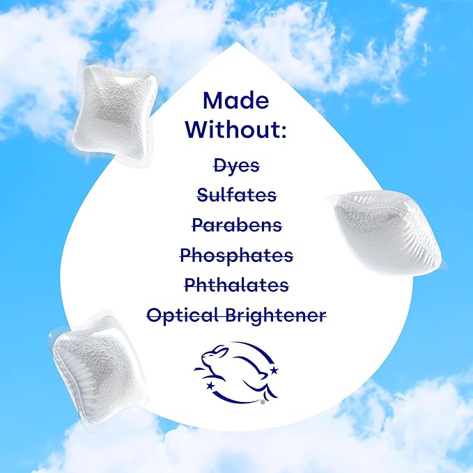 Dropps Laundry Fabric Softener Pods, Crisp Breeze (32 Pods) - Laundry Additive for Softening & Protection - HE Compatible Mineral Based Ingredients Laundry Supplies