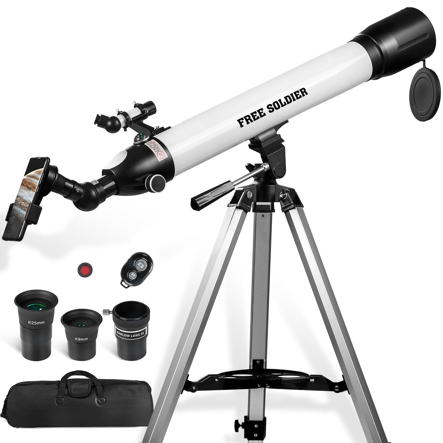 Telescopes for Adults High Powered, 700x90mm AZ Astronomical Professional Refractor Telescope for Beginners Astronomy with Advanced Eyepieces, Cool Astronomy for Christmas, White