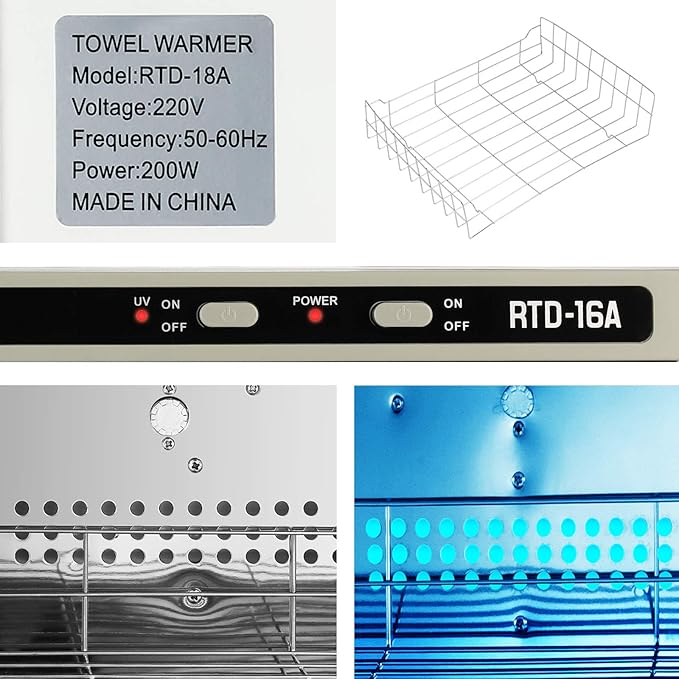 Artist hand Hot Towel Warmer Cabinet, 16L Large Capacity Towel Warmer Fast Heating Stainless Steel Cabinet for Bathroom, Spa Esthetician, Salon, Facial, and Family Use (16L)