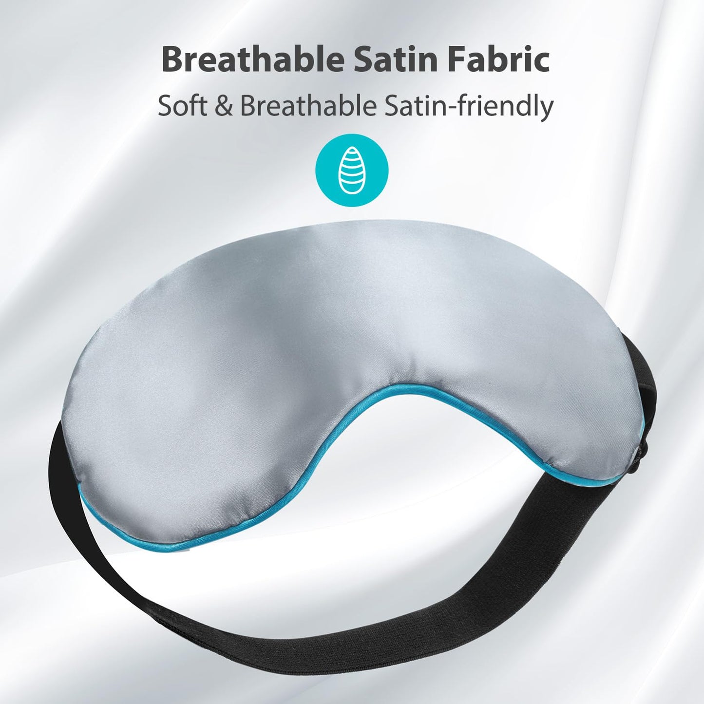 Ezona Heated Eye Mask, Warm Eye Compress Mask, USB Electric Eye Heating Pad with Temperature & Timer Control, Dry Eye Mask for Dry Eyes Blepharitis Sinus Migraine Stye MGD Puffiness Blue