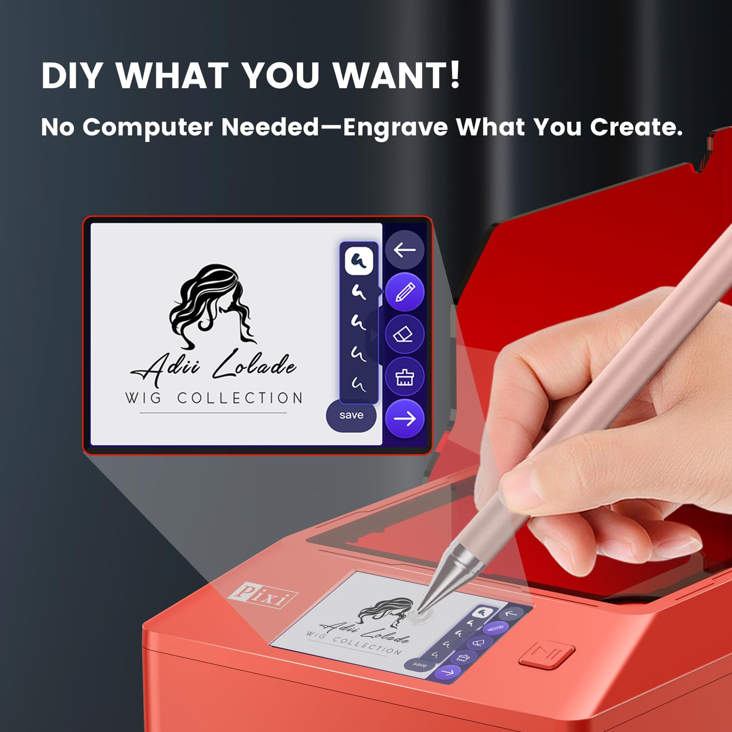 AlgoLaser 10W Smart Laser Engraver Machine, Class 1 Portable Laser Cutter with Built-in AlgoOS System, No Computer Required, Laser Engraving Machine for Metal, Wood, Acrylic, Leather.