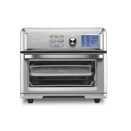 Cuisinart Air Fryer Toaster Oven, Digital Display, 1800 Watt Air Fryer Toaster Oven Combo with Adjustable Temperature and Controls, Stainless Steel Small Kitchen Appliance, TOA-65,Silver