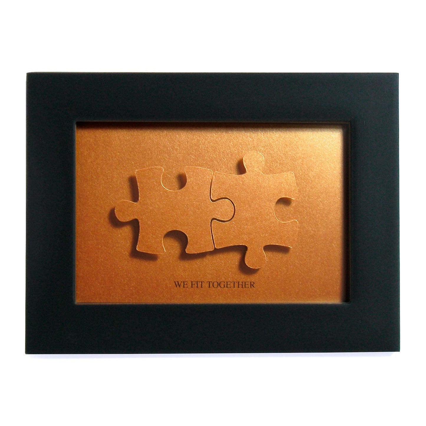 We fit together Puzzle Paper Cut Art - Bronze 8th Anniversary Gift for him or her, DIY the Name and Date on Jigsaw, Christmas Valentines Day Gift from Wife