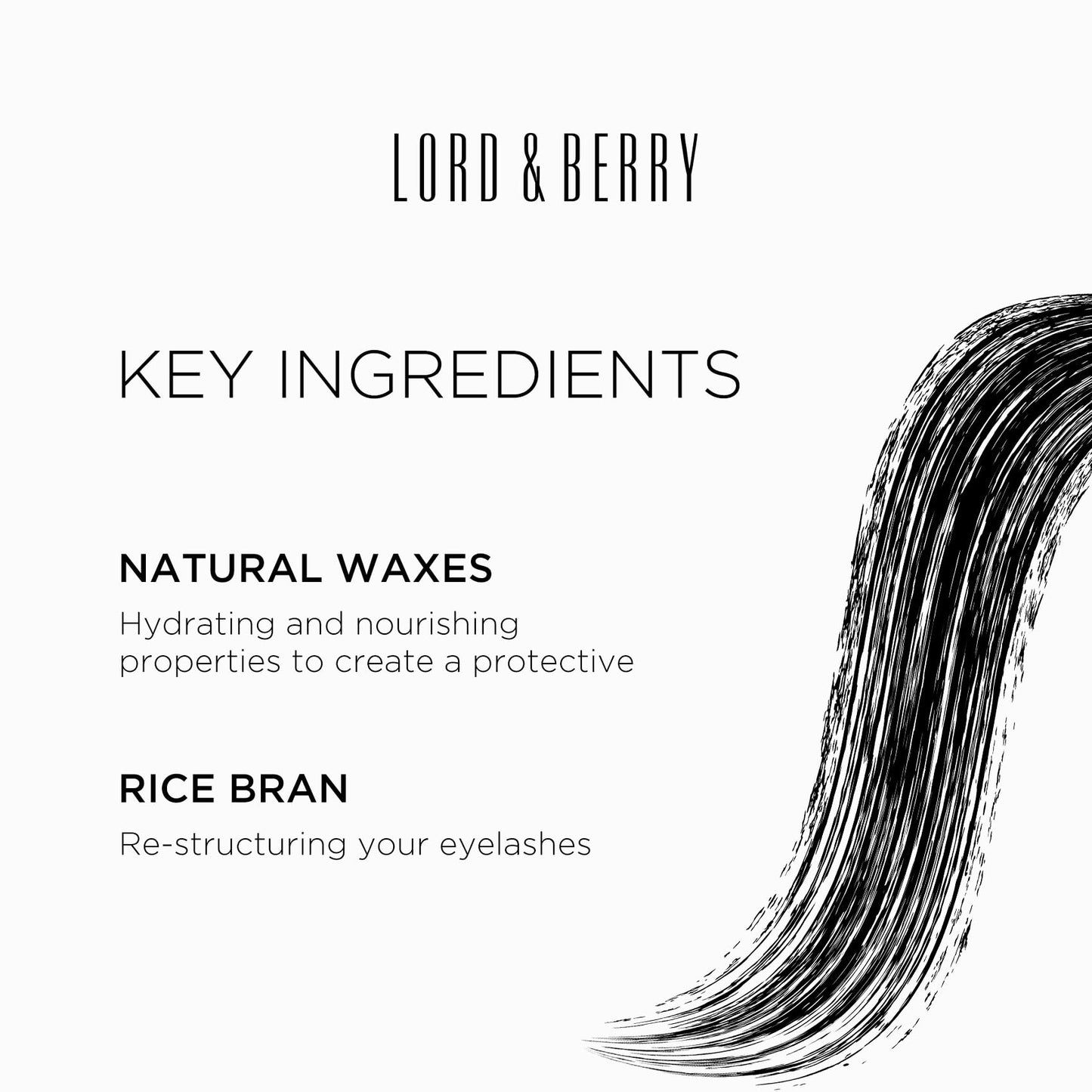 Lord & Berry Back in Black Liquid Lightweight Lash Mascara Black for Volume and Length, Long Lasting Moisture, Great For Short L