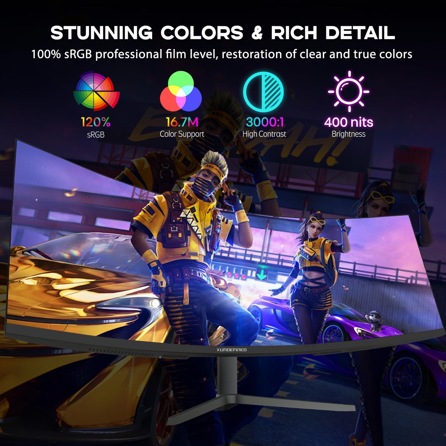 49 inch Curved Monitor with Remote, 165Hz WDQHD(5120 x 1440p) 5K Ultrawide Gaming Monitor R1500, HDR400, 3000:1 Contrast, sRGB 100%, USB-C, FreeSync, PIP/PBP, Built-in Speaker, HDMI 2.1 & DP 1.4