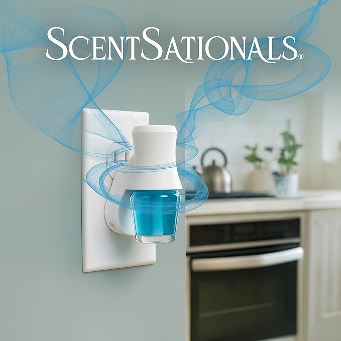 Scentsationals Fragrance Oil Plug In Air Freshener Refills 3-Pack - Bubbles - Works with Scentsationals Wall Plugs, Long-Lasting Home Fragrance, 0.8 fl oz Each, Packaging May Vary