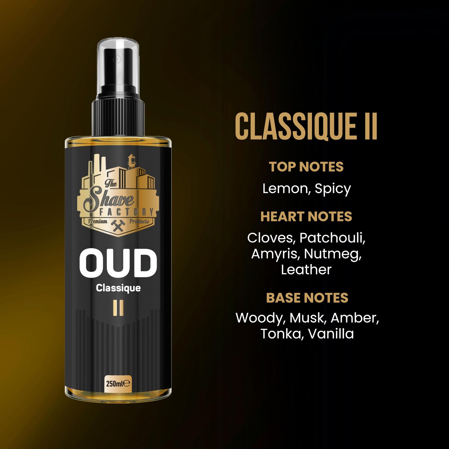 the shave factory After Shave Cologne Series (Oud II Classique)