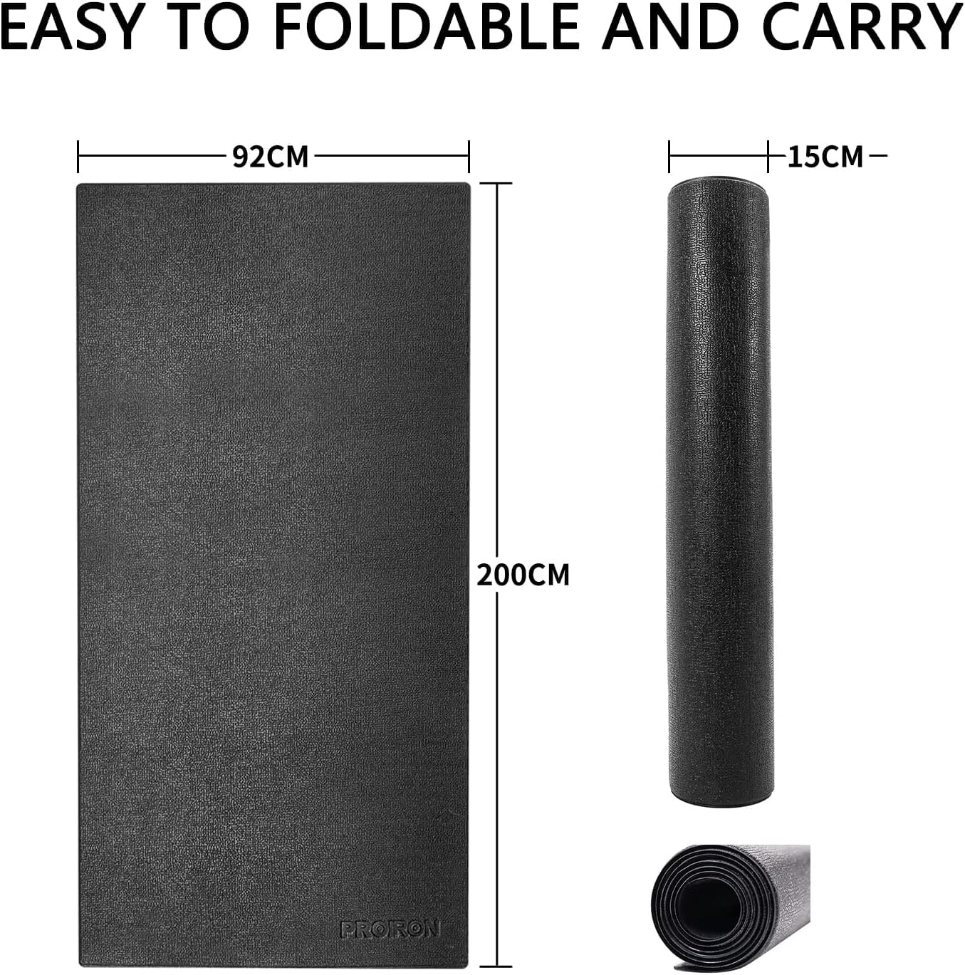 PROIRON Heavy Duty Exericse Equipment Mat,Treadmill Matt 45"x32"/48"x24"/78"x36",Gym Matt for Home Gym，Floor Protector Mat,Exercise Equipment Mat for Exercise Bike, Weight Bench, Rowing Machine, Cross Trainer