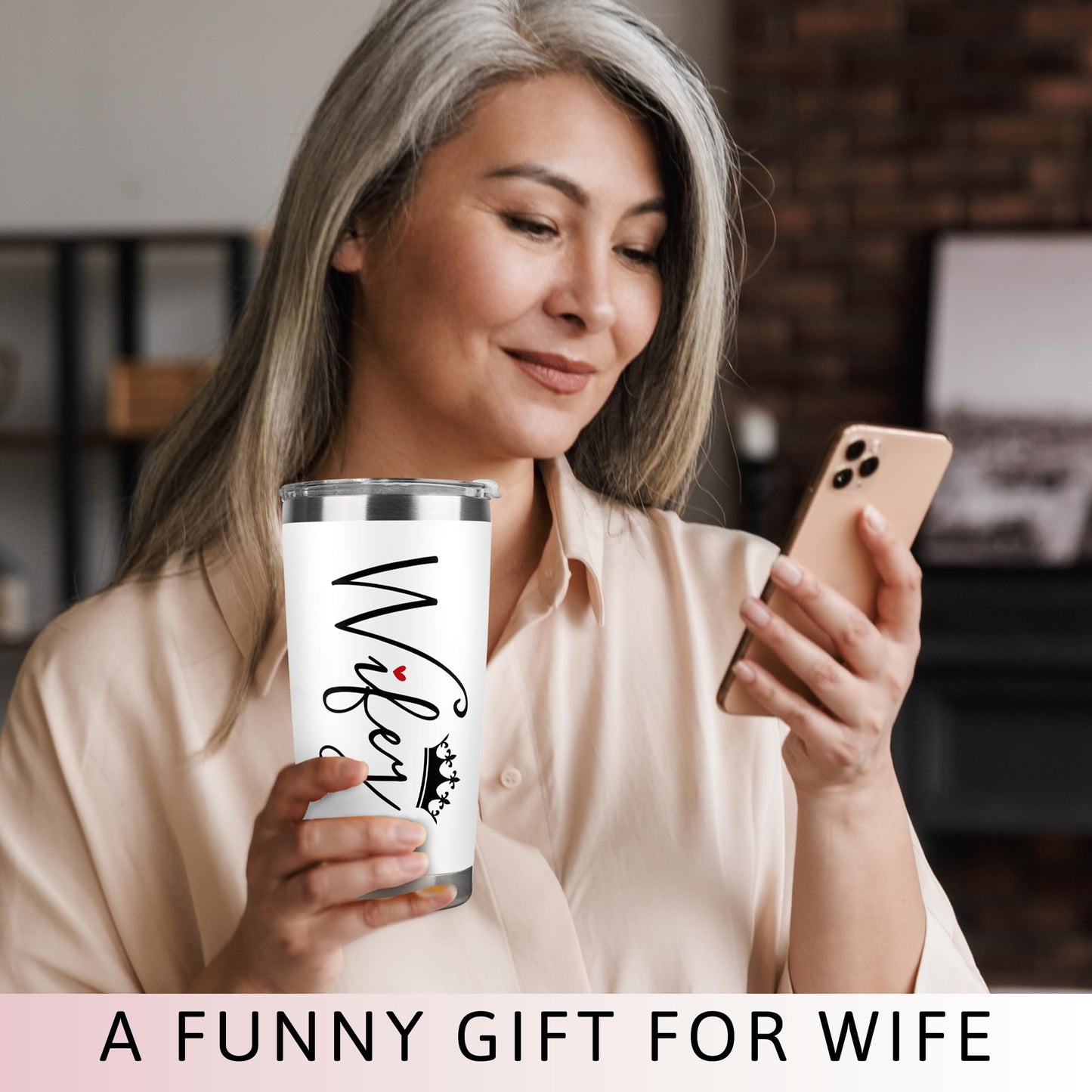 Gifts for Wife from Husband - Wife Gifts - Wedding Anniversary for Women, Valentines, Birthday Gift Ideas, Mothers Day, Christmas Gift for Her - Romantic Love Cup for Her - 20 Oz White Tumbler