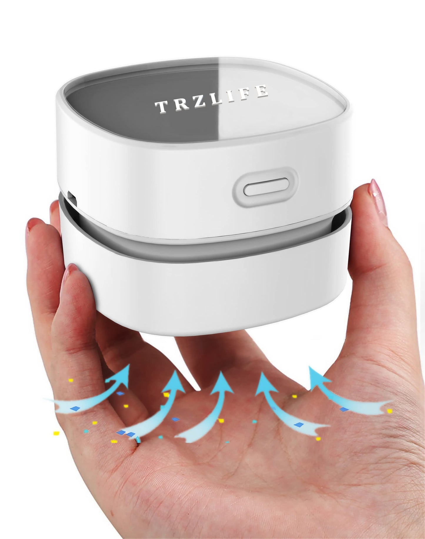 TRZLIFE Desk Vacuum Cleaner, Rechargeable and Durable Mini Desktop Vacuum with Bonus Accessories Desk Cleaner Sucks Tiny Items and Crumbs from Desktop Drawer Countertop Ideal as a White Elephant Gift
