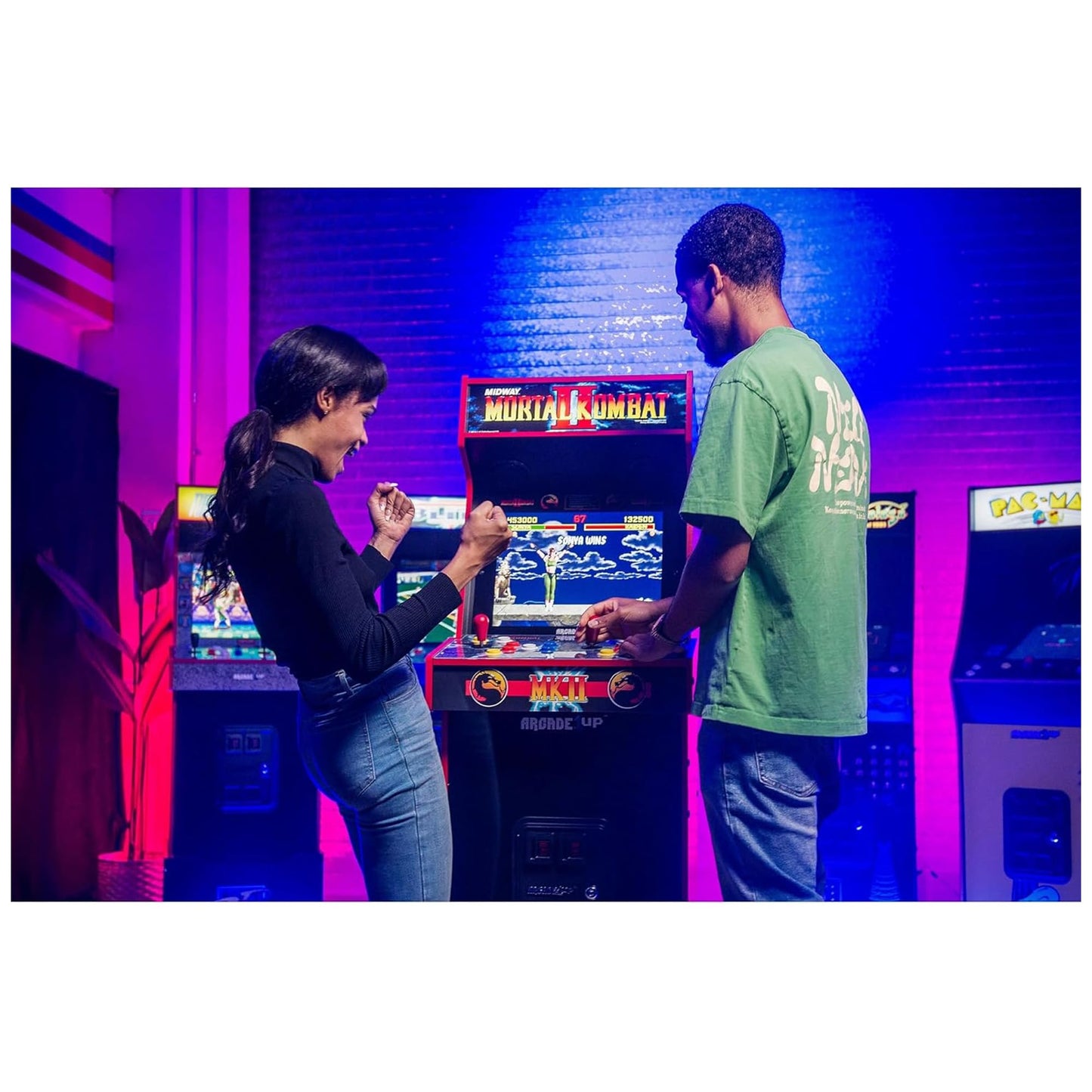Arcade1Up Mortal Kombat II Deluxe Arcade Machine for Home - 5 Feet Tall - 14 Classic Games