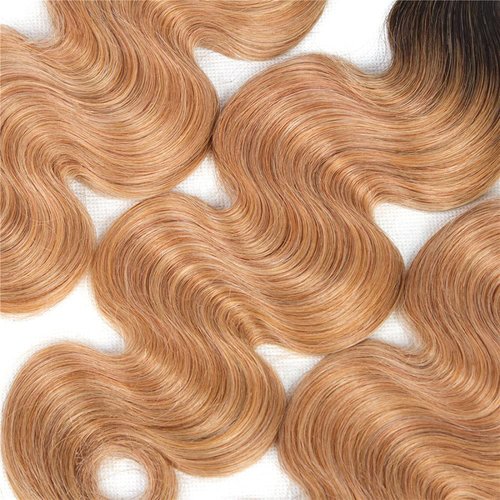 1B27 Ombre Blonde Bundles Human Hair Body Wave Bundles 24 26 28 Inch Blonde Body Wave Bundle Human Hair Extensions Unproceesed Virgin Hair 100 Gram Per Bundle 3 Bundle JGOY1b27BB242628