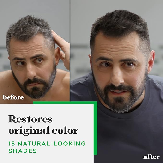 Just For Men Shampoo-In Color (Formerly Original Formula), Mens Hair Color with Keratin and Vitamin E for Stronger Hair - Dark Brown, H-45, Pack of 1