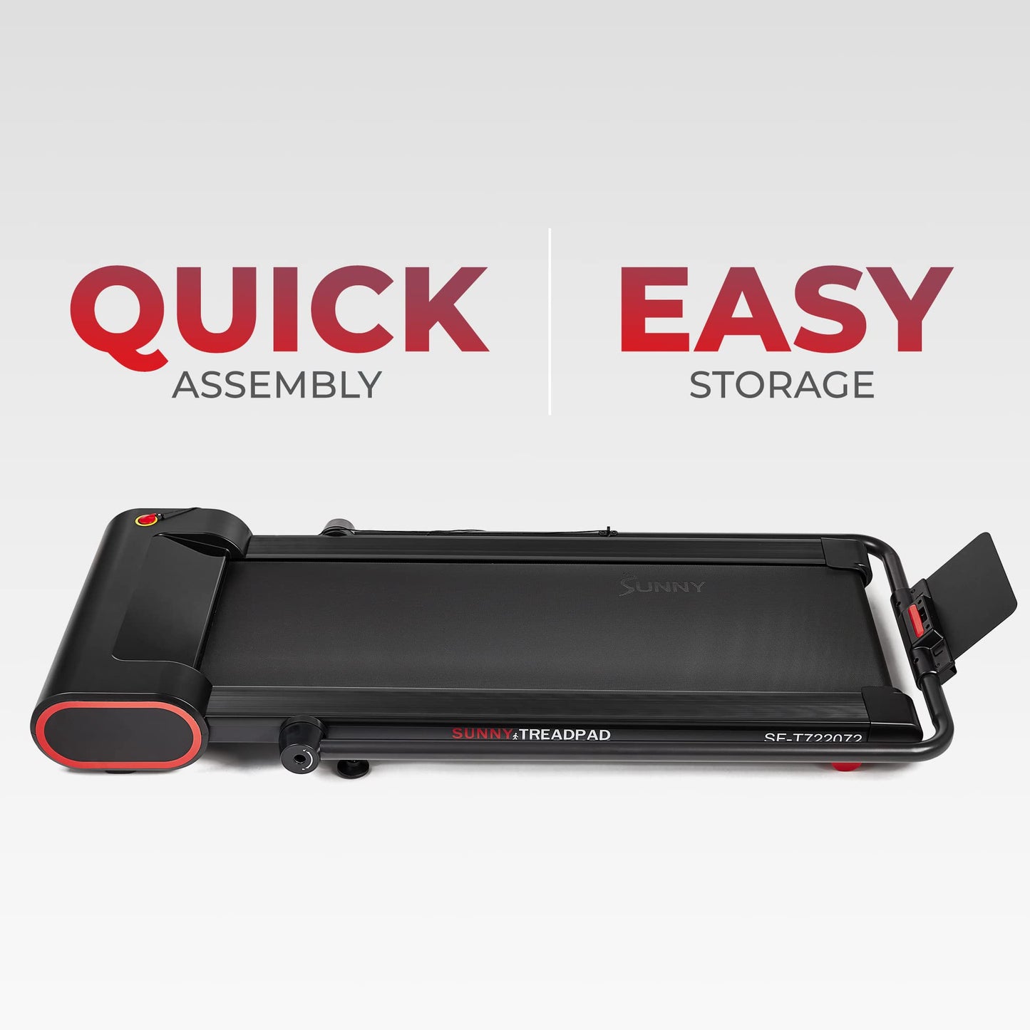 Sunny Health & Fitness Treadpad™ Nimble Compact Dual Mode Walking/Running Treadmill with Convenient Remote Control & Exclusive SunnyFit® App Enhanced Bluetooth Connectivity - SF-T722072