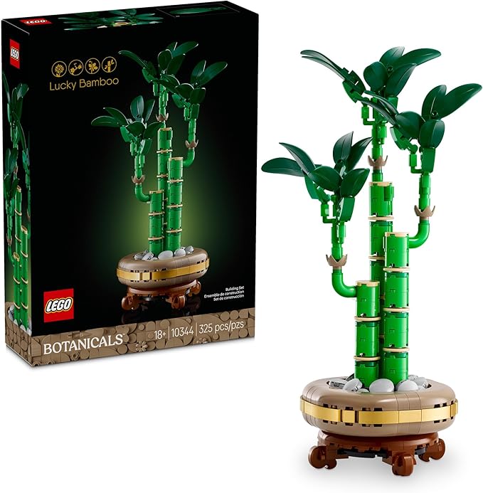 LEGO Botanicals Lucky Bamboo Building Set - Artificial Plant for Indoor Home Décor, Adults Ages 18+ - Gift for Valentines ...