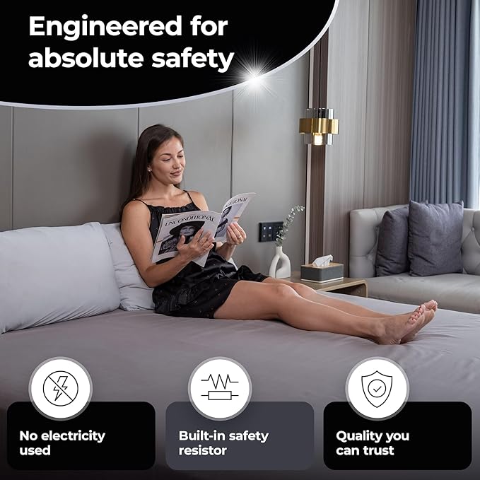 Silvery Silver-Infused Grounding Bed Sheets - Silky-Soft Earthing Fitted Sheet with Grounding Cable & Guide - 90% Lyocell 10% Conductive Silver for Better Sleep & Natural Recovery (Twin XL)