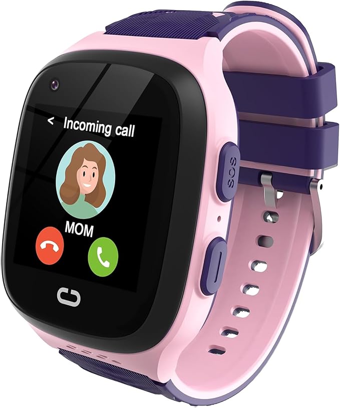 Tixpc 4G Kids Smart Watch Girls with GPS Tracker Location Video Call Cell Phone SOS Calling Voice Chat Camera Alarm Clock ...