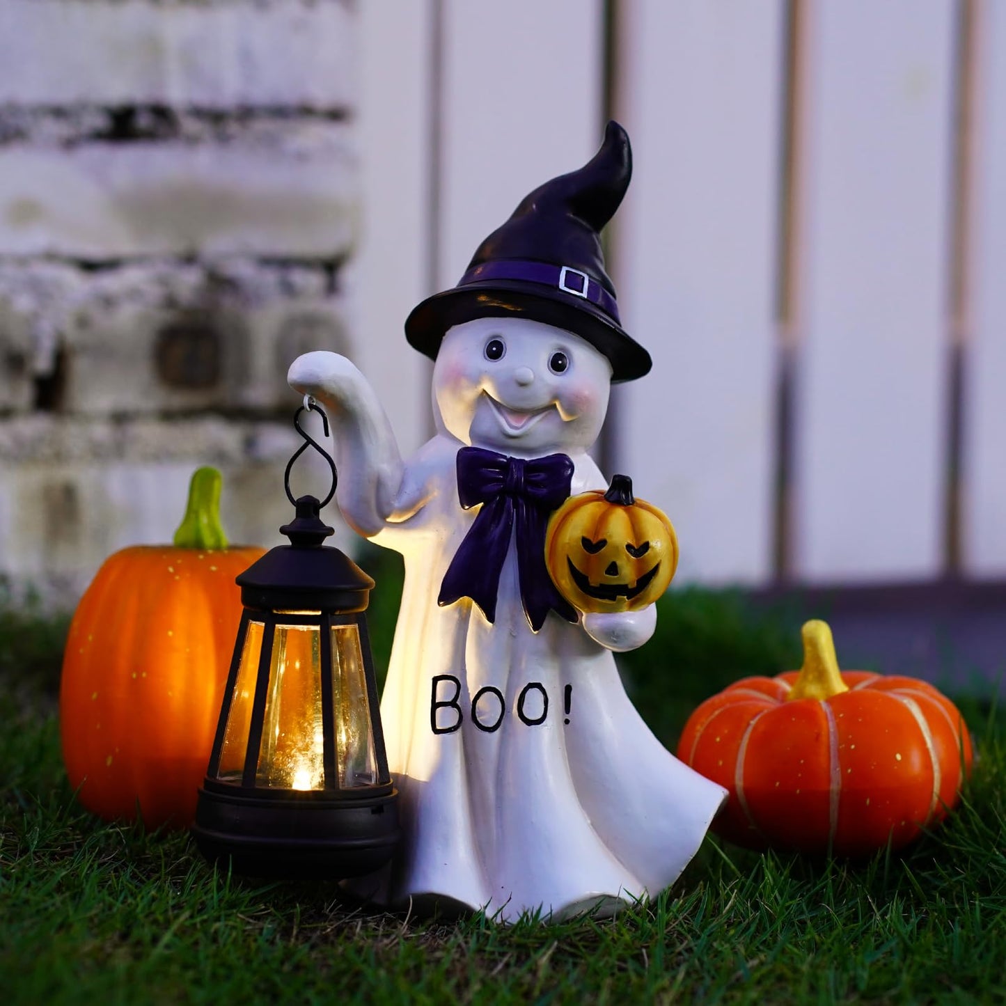 Halloween Decoration Ghost Solar Lantern Outdoor - Cute Halloween Decor for Garden Home Patio Balcony : Unique Gifts for Holiday Decorations