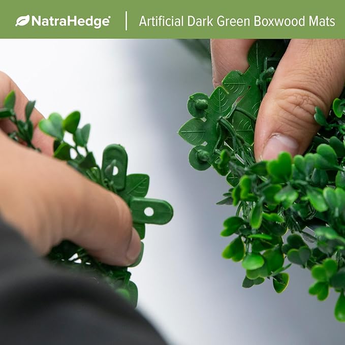 NatraHedge Artificial Boxwood Hedge Mat 20"x 20" Panels (12 Pack)