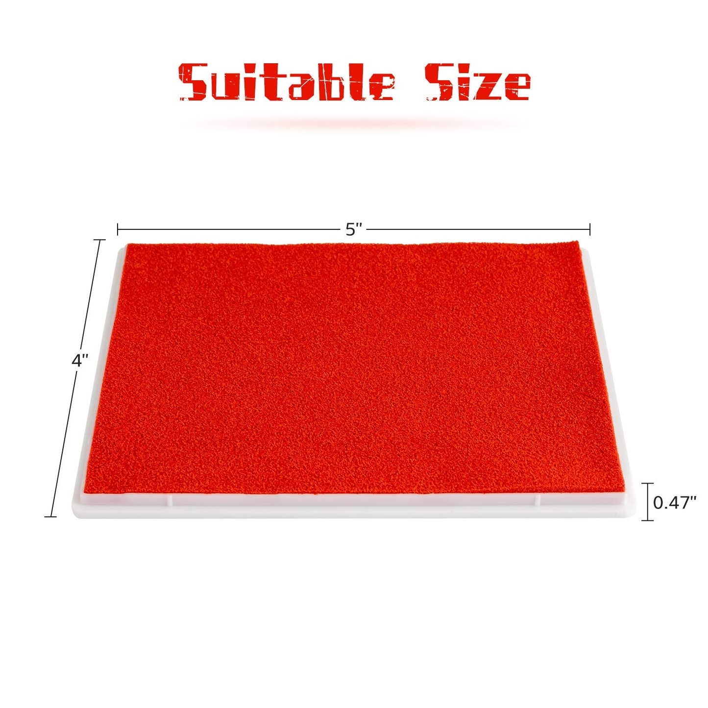 Ink Pad, 5x4'' Washable Non-Toxic Ink Stamp Pad for Baby Footprint Handprint, Red