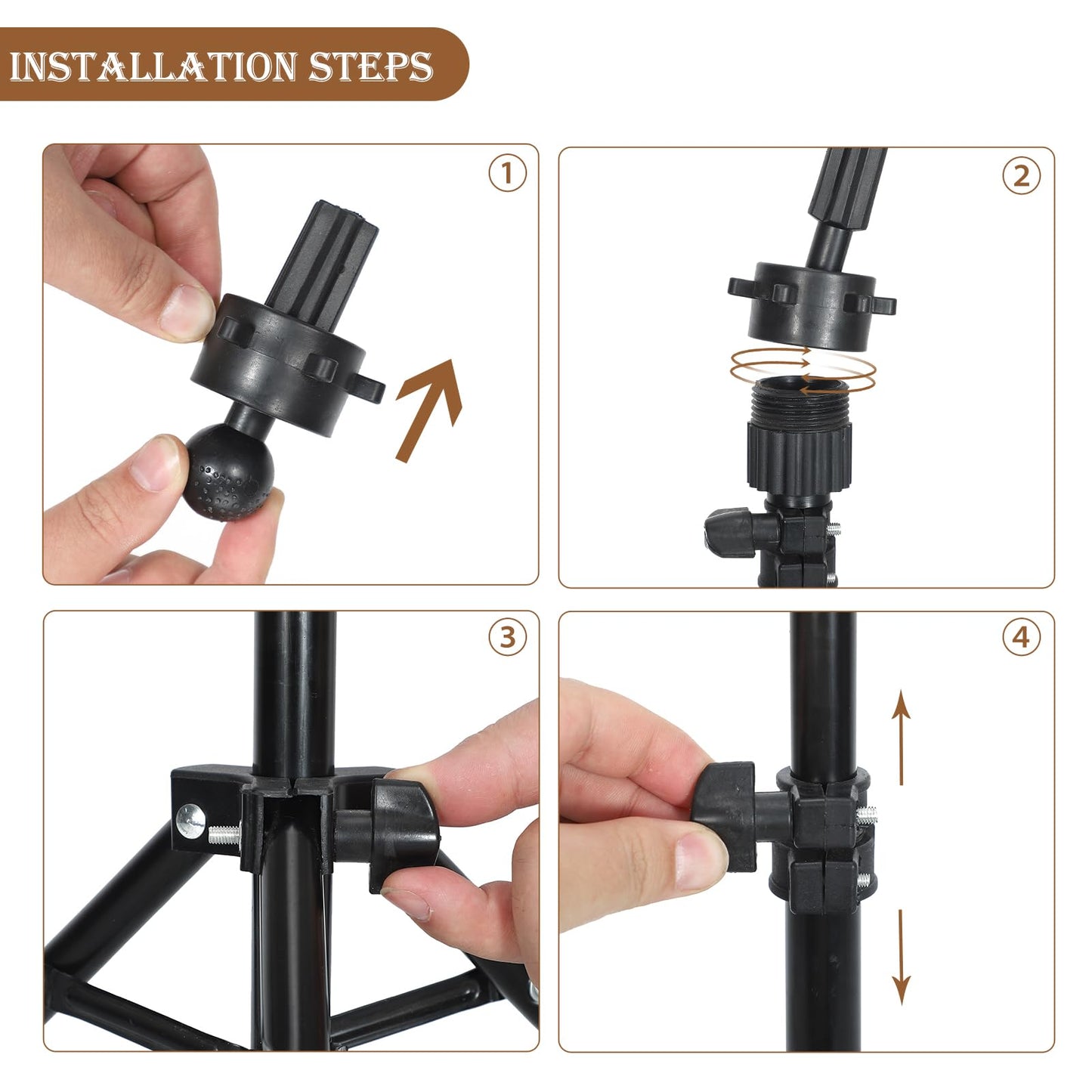 Ailsa 25 Wig Stand Tripod Adjustable Mannequin Head Stand Metal Mini Wig Head Stand for Training Mannequin Heads and Canvas Bloc