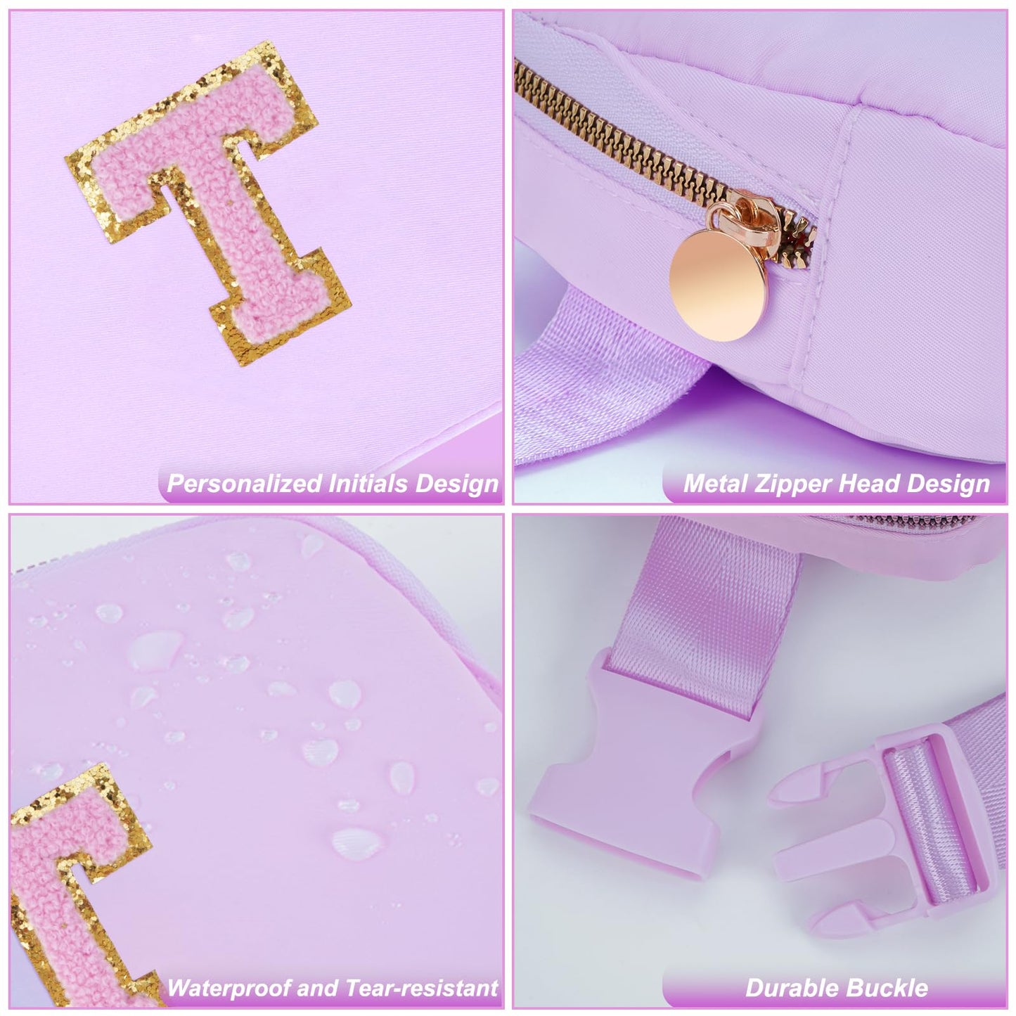 Uygafly Birthday Gifts for 4 5 6 7 8 9 10 11 12 13 Year Old Girls,Graduation Gifts for Teens Kids Daughter Sister Her,Fanny Pack Crossbody Bag Belt Bag Cute Trendy Stuff | Lavender,T