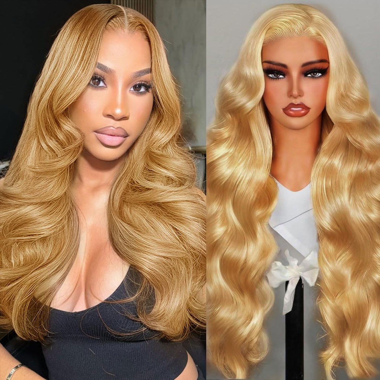 Shciyair Honey Blonde Wig Human Hair 200 Density 13x4 Body Wave HD Lace Front Wigs Human Hair Pre Plucked With Baby Hair Blonde