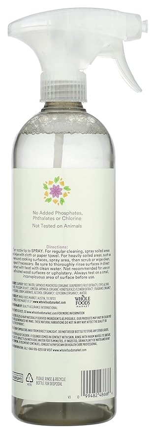 365 By Whole Foods Market, Organic Multi-Surface Cleaner, Lavender Lemon, 24 Fl Oz