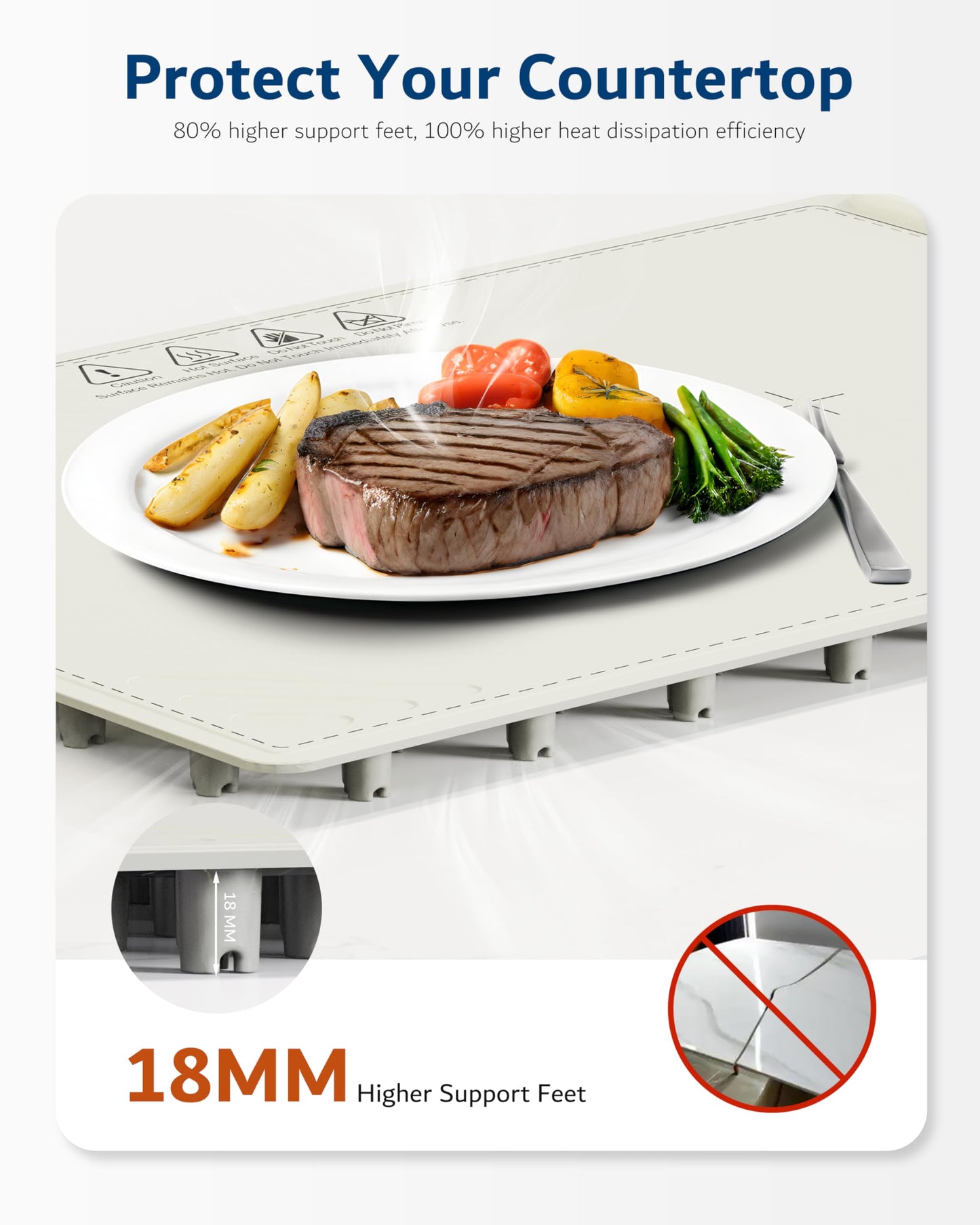 Warming Mat for Food -Electric Food Warming Tray (24"x16"), Rapid Full-Surface Heating, Portable & Rollable Versatile Food Warmer for Countertop, Perfect for Gatherings, Parties &Everyday Use