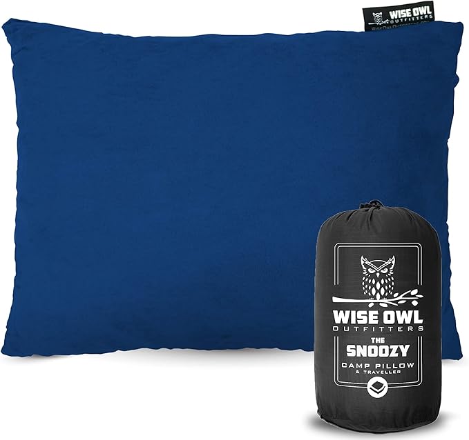 Wise Owl Outfitters Camping Pillow – Memory Foam Travel Pillow for Airplane Sleeping, Hiking, Backpacking & Outdoor Use - ...