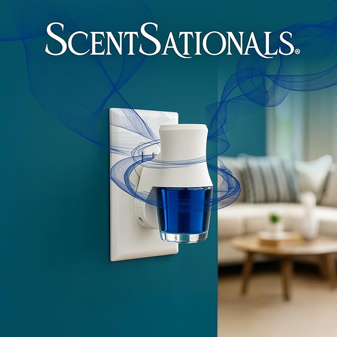 Scentsationals Fragrance Oil Plug In Air Freshener Refills 3-Pack - Midnight Pine - Works with Scentsationals Wall Plugs, Long-Lasting Home Fragrance, 0.8 fl oz Each, Packaging May Vary