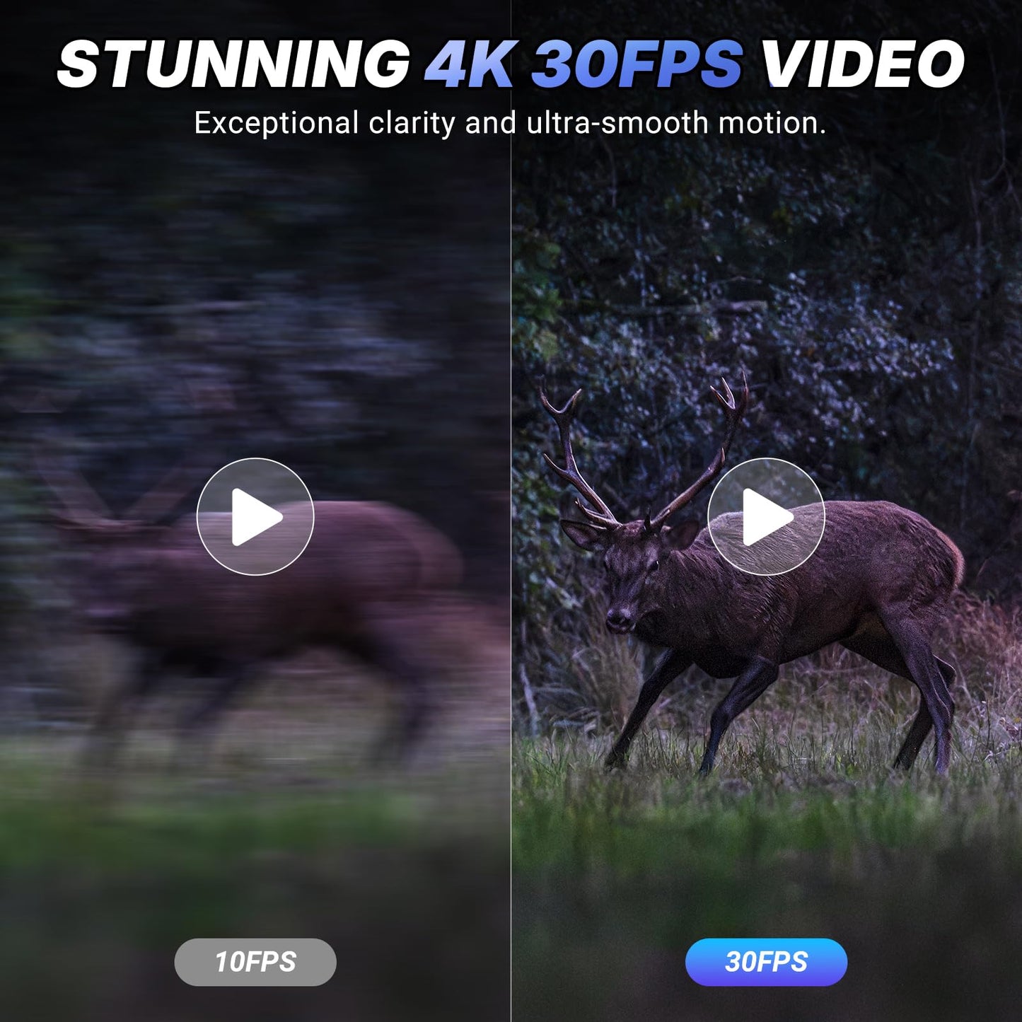 WOSPORTS 4K Night Vision Goggles with 48MP Photo, 3280ft Full Color Vision, 1300ft IR Distance, 3" HD Screen, 10X Optical Zoom, 5000mAh Battery, Binoculars for Wildlife Observation, Gifts for Men