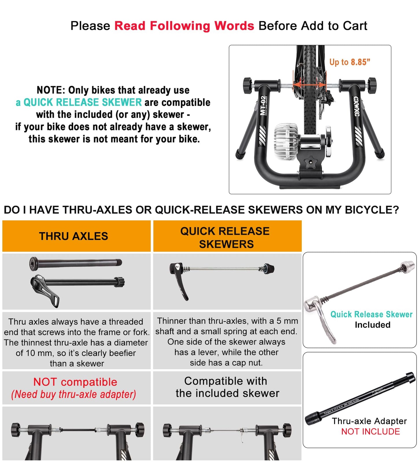 Smart Bike Trainer - Fluid Bike Trainer Stand for 26-29” or 700c Wheel - Noise Reduction Bicycle Stationary Stand Compatible with Zwift App