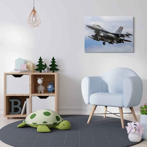 MGSBCXN F-16 Fighter Airplane Canvas Wall Art Prints F-16 Fighting Falcon Fighter Jet Poster Aviation Wall Art Decor U.S Air Force Picture Artwork Military Plane Decoration for Room - 28x40 Inches