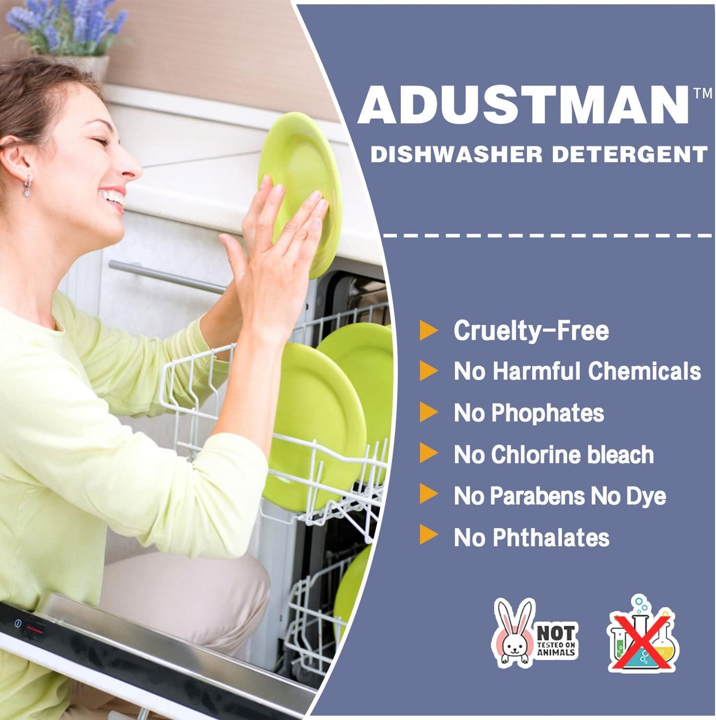 ECO Friendly Dishwasher Detergent 45 Sheets Unscented Natural No Plastic JUGS,More Convenient Dishwashing Pods Liquid Pacs Tablets,Pure Cleaning Dish Easy to Use For Mothers Gifts
