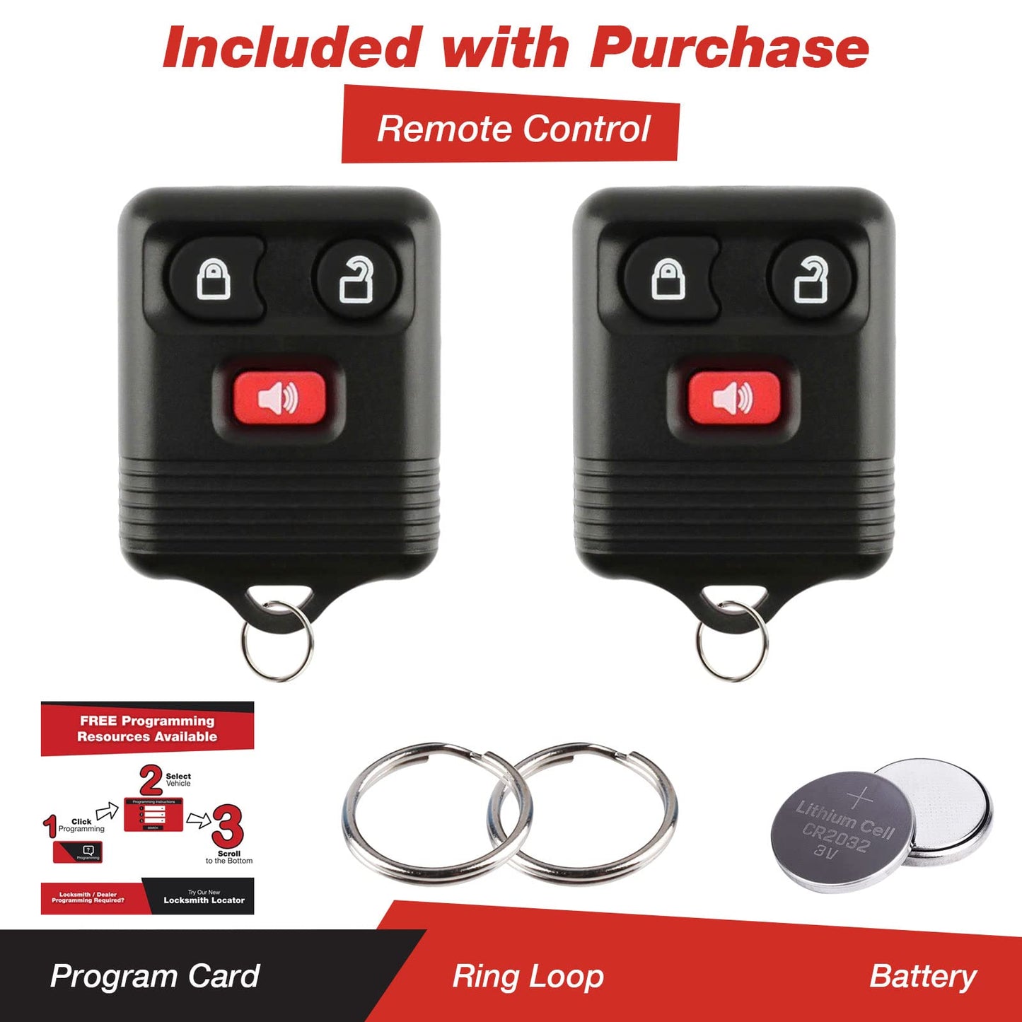 Keylessoption Keyless Entry Remote Control Fob Uncut Blank Car Ignition Key For Gq43Vt11T, Cwtwb1U345 (Pack Of 2)