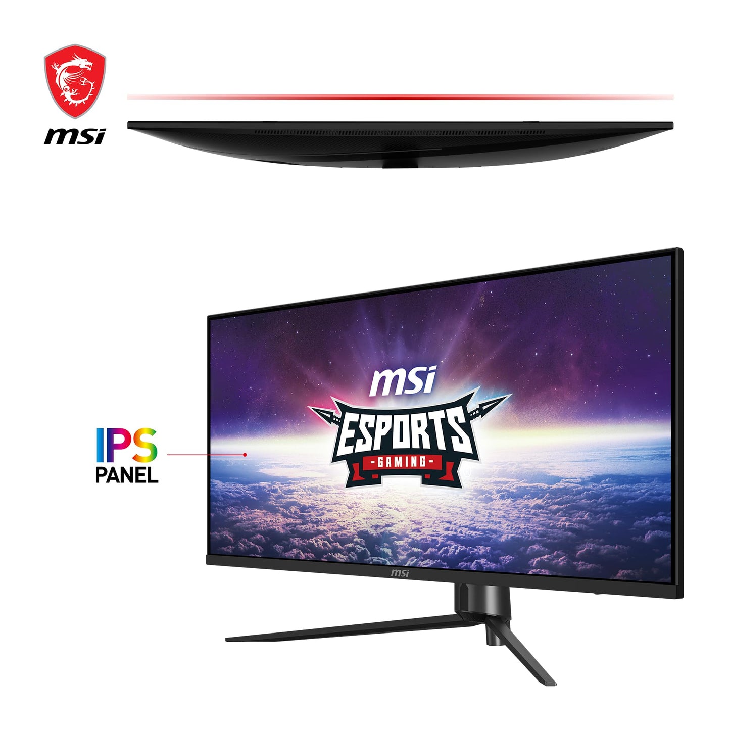 msi MAG 401QR, 40" Gaming Monitor, 3440 x 1440 (UWQHD), IPS, 155Hz, 1ms, FreeSync Premium, HDR400, HDMI, Displayport, USB C, Tilt, Black