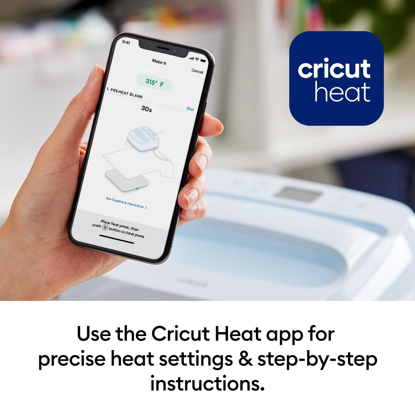 Cricut EasyPress 3 Heat Press Machine (9"x 9") with Heat Press Mat (15" x 12"),Blue
