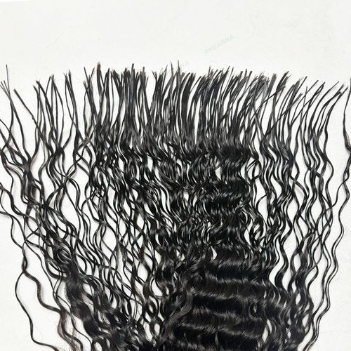 RHEANNA Pre-Divided Curly Bulk Human Hair For Boho Braids Loose Deep Wave Bulk Human Hair For Braiding Double Drawn Extensions (640 Roots)16inch/200g